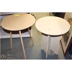 SET OF TWO DECORATOR/DISPLAY TABLES