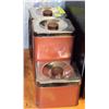 Image 1 : 3 TIN STORAGE CONTAINERS. MADE IN CANADA