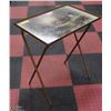 Image 1 : VINTAGE METAL FOLDING TRAY / TABLE, 23” HIGH