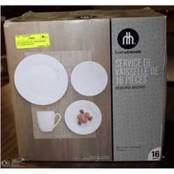 HOMETRENDS 16PC DINNERWARE SET ,BISTRO ROUND