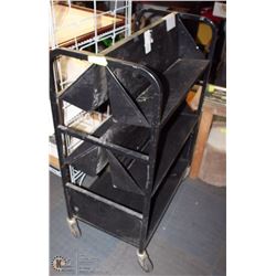 SMALL BLACK METAL BOOK DOLLY