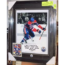 LEON DRAISAITL ROOKIE CARD AND FIRRST GOAL PHOTO