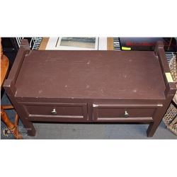 WOODEN ENTRYWAY BENCH 32” X 18” X 14”