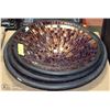 Image 1 : 3PC ROUND BURGUNDY MOSAIC BOWLS - 15", 17" & 19"