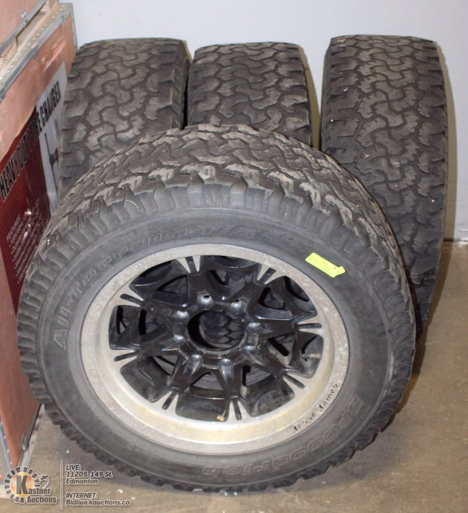 SET OF 4 LT 305/55 R20 TIRES ON RIMS
