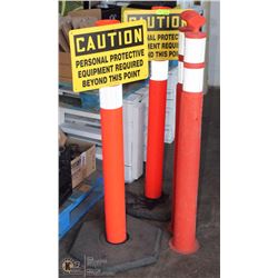 GROUP OF 4 SAFETY PYLONS