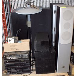 PALLET OF VINTAGE AUDIO EQUIPMENT INCL NIKKO TOWER