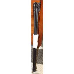 BUNDLE OF FIVE 3' WOOD CARVED CURTAIN RODS