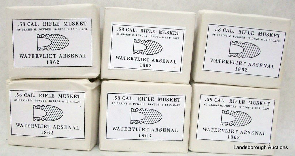 SIX PACKAGES 58 CAL RIFLE MUSKET CHARGES