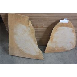 TWO SLABS OF MAPLE