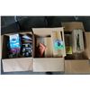 Image 1 : THREE BOXES OF KIDS TOYS AND PUZZLE KEY CHAINS