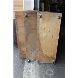 3 PLYWOOD FLOOR DOLLEYS