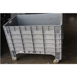 GREY PLASTIC COMMERICAL ROLLING BIN