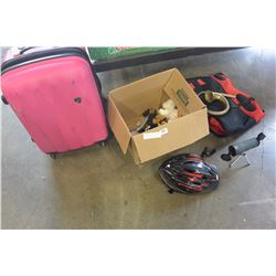 LOT OF HOUSEHOLD AND SUITCASE