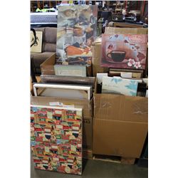 PALLET OF NEW PICTURES AND FRAMES OVER $2500 IN RETAIL VALUE