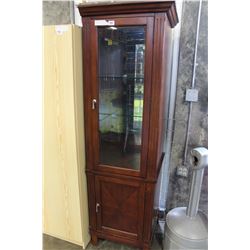 MAHOGANY FINISH DISPLAY CABINET