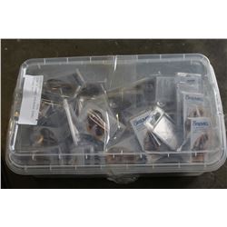TOTE OF DREMEL STAINLESS STEEL BRUSHES ETC
