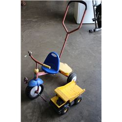 TONKA TRUCK AND KIDS RADIO FLYER TRIKE