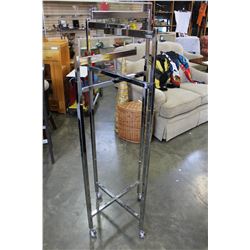 METAL ROLLING CLOTHING RACK