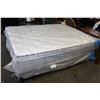 Image 1 : NEW KINGSDOWN COOPER QUEENSIZE EUROTOP MEDIUM FIRM MATTRESS, WITH BOXSPRING AND ROLLER FRAME, RETAIL