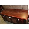 Image 1 : MAHOGANY FINISH MODERN GLASS DOOR ENTERTAINMENT STAND