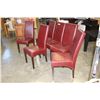 Image 2 : SET OF SIX LEATHER DINING CHAIRS