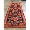 Image 1 : NEW 100% WOOL, HAND KNOTTED NAHVAN , RED, BLACK, ORANGE AREA CARPET, SIZE 3.5 X 1.5 METERS. 45-50 KN