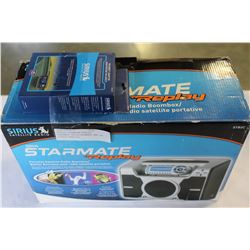 SIRIUS STARMATE REPLAY PORTABLE RADIO BOOMBOX AND FM DIRECT ADAPTER