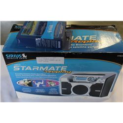 SIRIUS STARMATE REPLAY PORTABLE RADIO BOOMBOX AND FM DIRECT ADAPTER