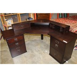 IKEA ESPRESSO FINISH MODERN CORNER DESK