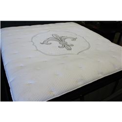 AS NEW KINGSIZE STEARNS AND FOSTER CINEMA EUROTOP PLUSH MATTRESS, WITH BOXSPRINGS, RETAIL $3200