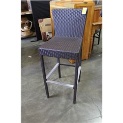 BROWN WICKER BARSTOOL