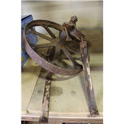 CAST IRON VINTAGE WHEEL