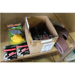 BOX OF NEW SANDING BELTS