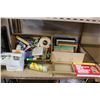 Image 1 : BOX OF SPORTS GOODS AND BOX OF PHOTO ALBUMS AND FRAMES