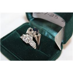TWO STERLING ESTATE RINGS
