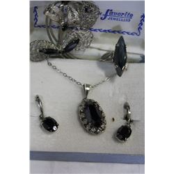 STERLING AND ALASKA BLACK DIAMOND JEWELRY