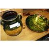 Image 1 : WEST GERMAN URN AND ART GLASS CENTRE BOWL