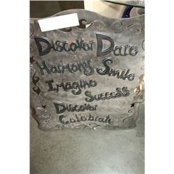INSPIRATIONAL METAL SIGN
