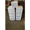 Image 1 : TWO ROLLING STERILITE 5-DRAWER ORGANIZERS