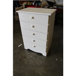 5-DRAWER WHITE DRESSER