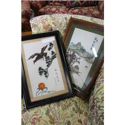 TWO HANDMADE SHELL PICTURES