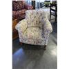 Image 1 : VINTAGE BUTTON BACK ARMCHAIR ON CASTORS