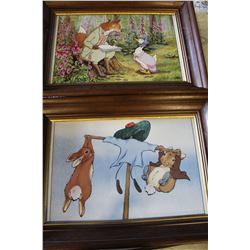 TWO FRAMED BEATRIX POTTER POSTERS