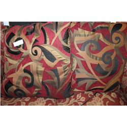 TWO DECORATIVE THROW PILLOWS