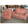 Image 1 : DESIGNER ROLLED ARM LOVESEAT AND CHAIR