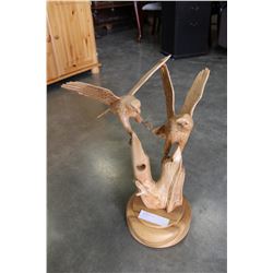 CARVED WOOD EAGLES