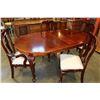 Image 1 : MAHOGANY FINISH DINING TABLE WITH FOUR CHAIRS