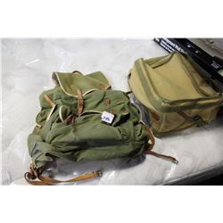 TWO CANVAS BACKPACKS