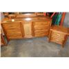 Image 1 : KROEHLER OAK DRESSER WITH MIRROR AND TWO NIGHTSTANDS